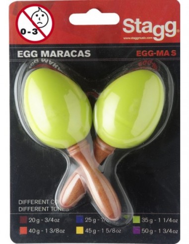 Pair of plastic egg maracas