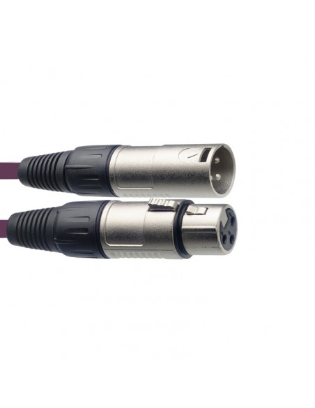 Microphone cable, XLR/XLR (m/f), 3 m (10'), purple