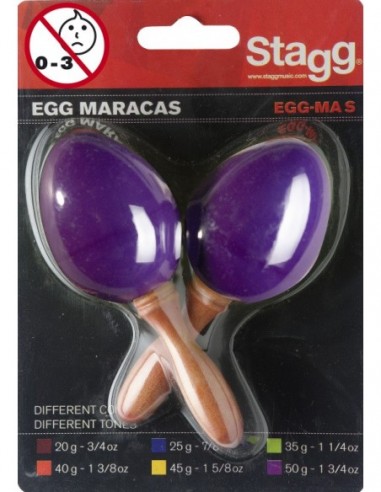 Pair of plastic egg maracas
