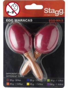 Pair of plastic egg maracas