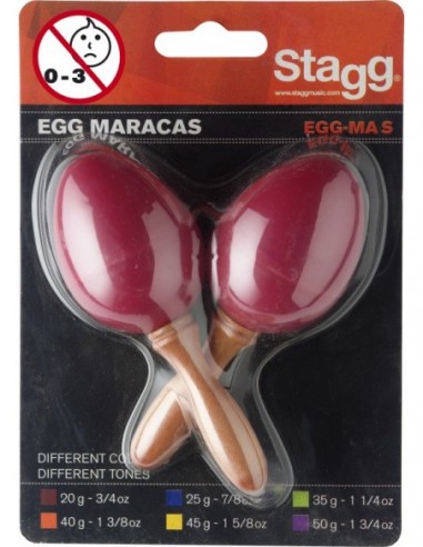 Pair of plastic egg maracas