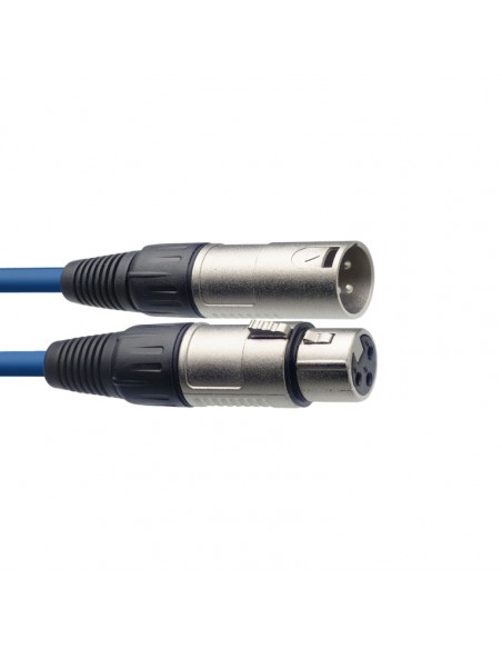 Microphone cable, XLR/XLR (m/f), 10 m (33'), blue