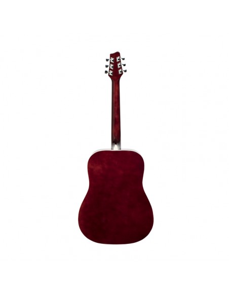 Natural dreadnought acoustic guitar with basswood top