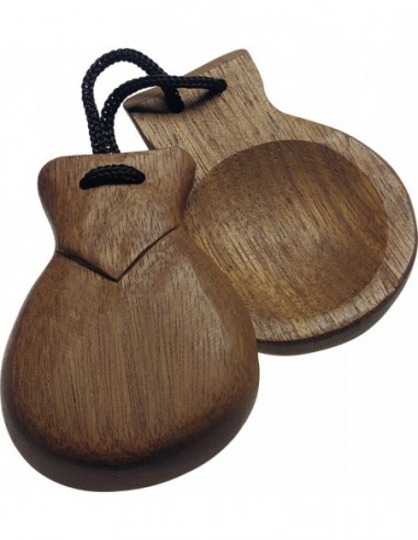 Pair of wooden castanets