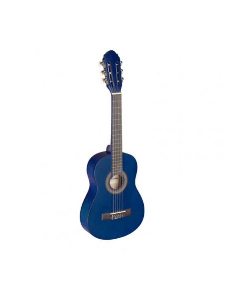 1/4 blue classical guitar with linden top