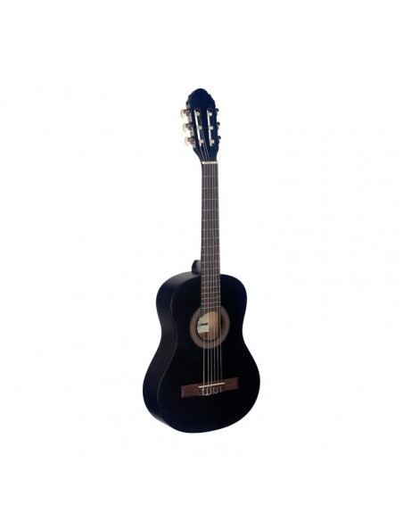 1/2 black classical guitar with linden top
