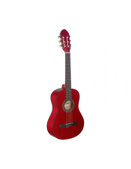 1/2 red classical guitar with linden top