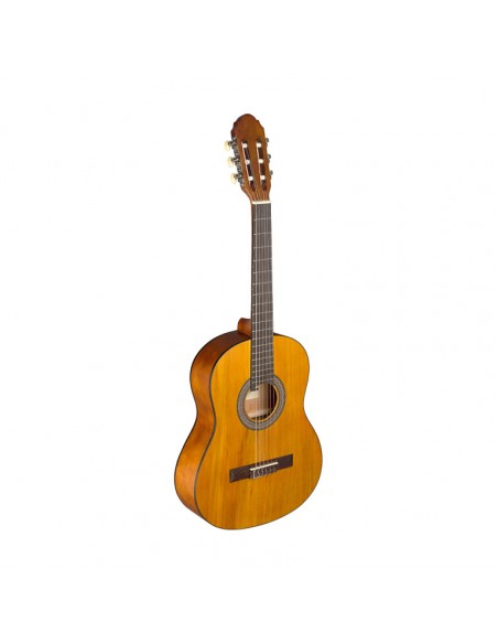 3/4 natural-coloured classical guitar with linden top