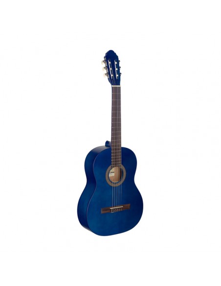 4/4 blue classical guitar with linden top