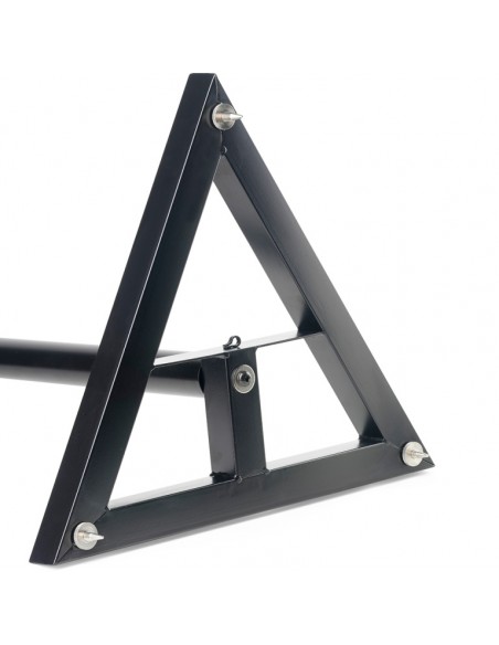 Two, height-adjustable, steel studio monitor or light stands