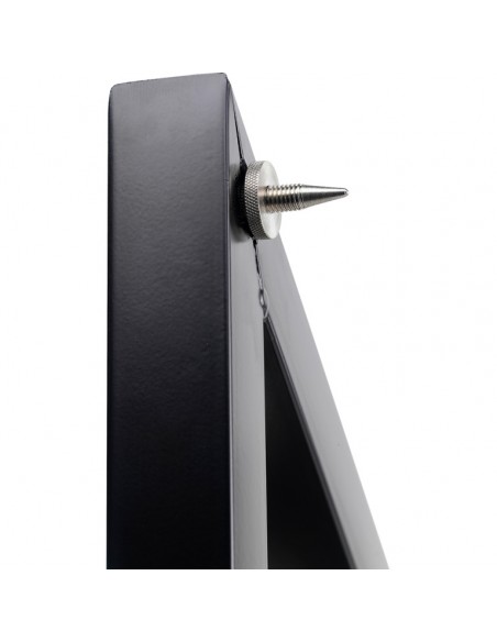 Two, height-adjustable, steel studio monitor or light stands