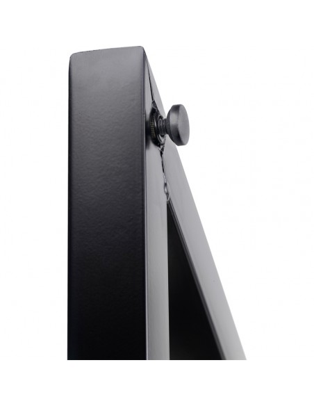 Two, height-adjustable, steel studio monitor or light stands