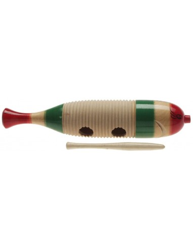 Small wooden güiro in fish shape,...