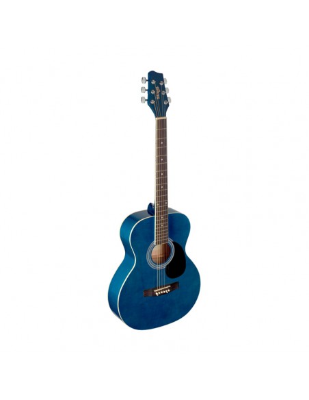 4/4 blue auditorium acoustic guitar with basswood top