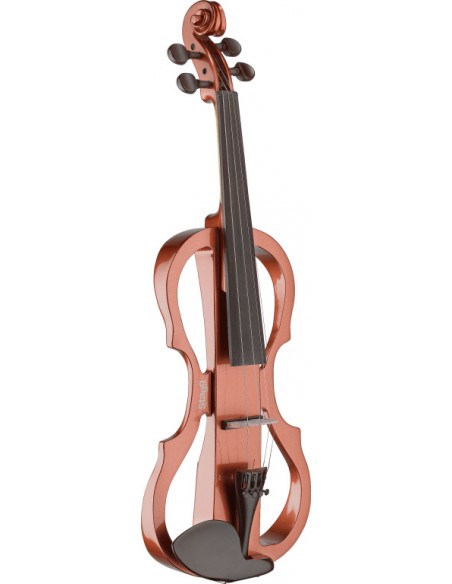 4/4 electric violin set with violinburst colour, soft case and headphones