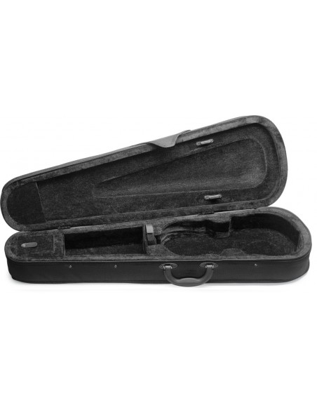 4/4 electric violin set with white electric violin, soft case and headphones