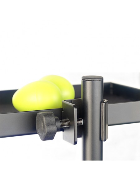 Accessory tray with clamp for stand