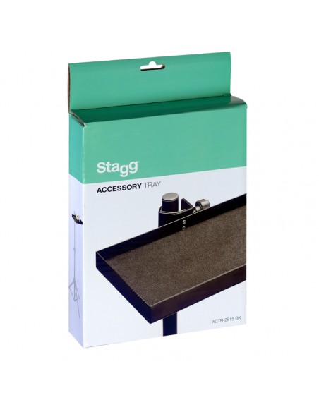 Accessory tray with clamp for stand