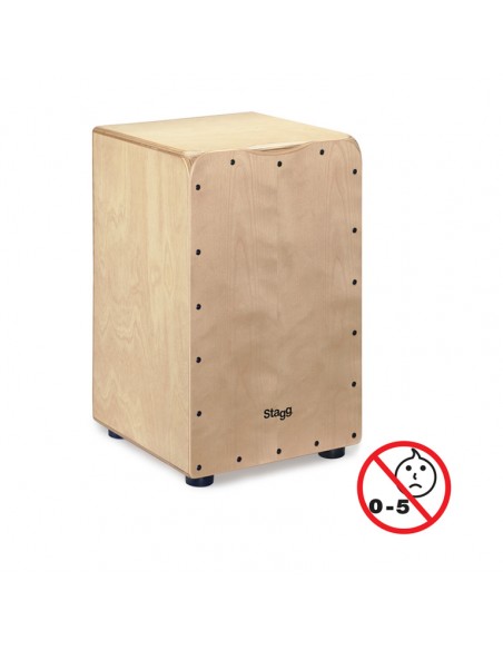 Standard-sized birch cajón with natural front board finish