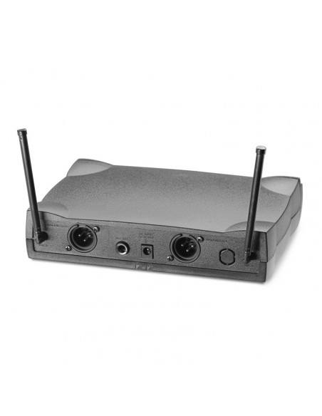 UHF true diversity 2-channel lapel microphone wireless system