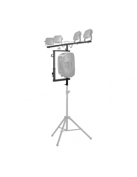 T-bar lighting extension for speaker stand