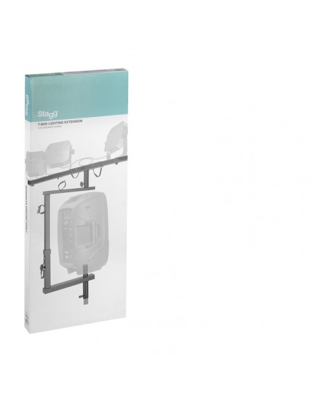 T-bar lighting extension for speaker stand