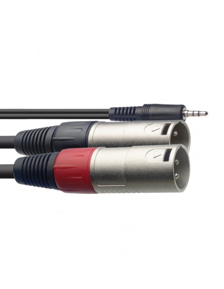 Y cable, mini jack/XLR (m/m), 3 m (9')