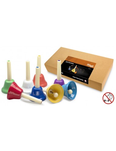 8-note handbell set (colour-coded)