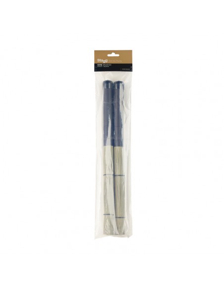 Polybristle straw brushes with black rubber handle grip