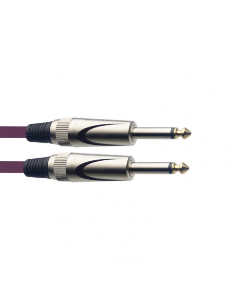 Instrument cable, jack/jack (m/m), 3 m (10"), heavy-duty connectors, purple, S-series