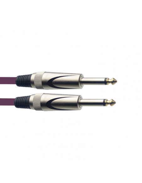 Instrument cable, jack/jack (m/m), 6 m (20"), heavy-duty connectors, purple, S-series