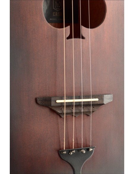 Acoustic Cigar Box Guitar with 4 strings, spruce top, Cask series