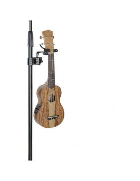 Ukulele, violin or mandolin holder with clamp