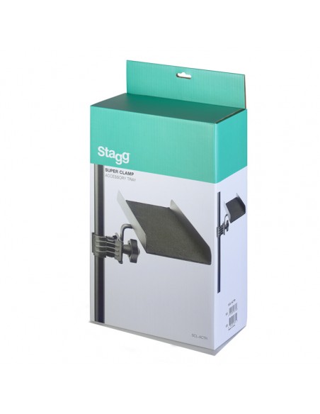 Accessory tray with clamp for stand
