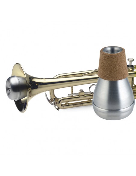 Compact practice mute for trumpet