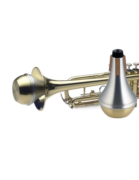 Straight mute for trumpet, with brass bottom