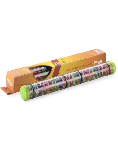 Plastic rain stick with 16 chambers