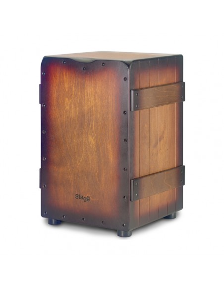 Standard-sized Crate cajón with sunburst brown finish
