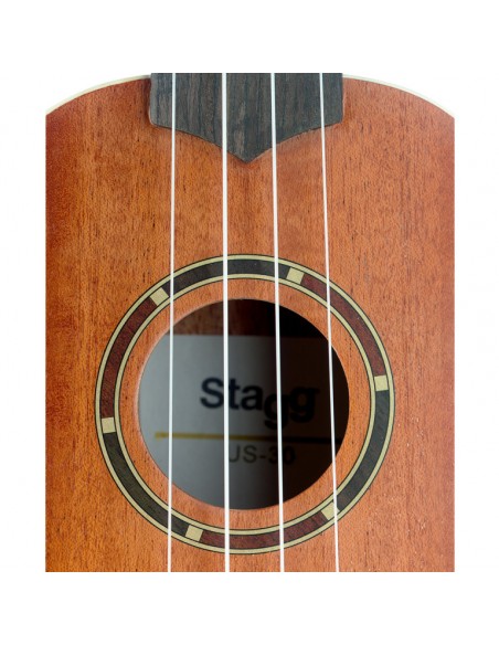 Traditional soprano ukulele with sapele top and gigbag