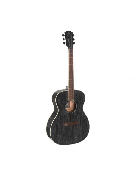 Acoustic auditorium guitar with solid mahogany top, Yakisugi series