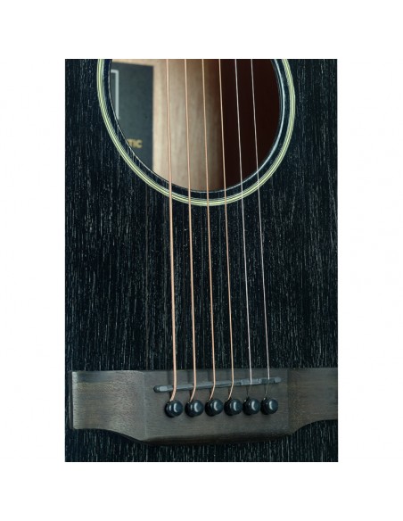 Acoustic auditorium guitar with solid mahogany top, Yakisugi series