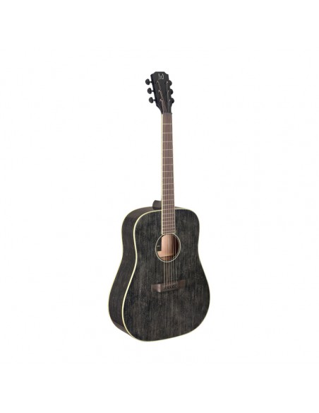 Acoustic dreadnought guitar with solid mahogany top, Yakisugi series