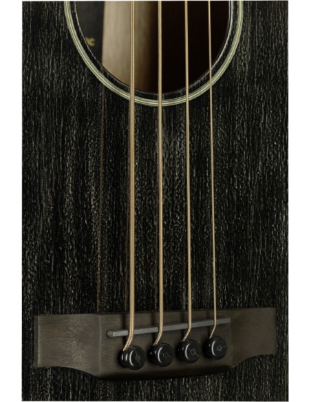 Acoustic-electric bass with solid mahogany top, Yakisugi series