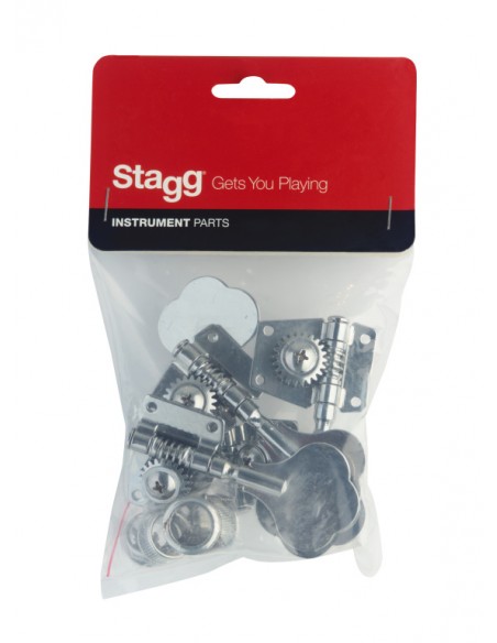 Vintage machine heads 4 x 1, for bass, chrome finish