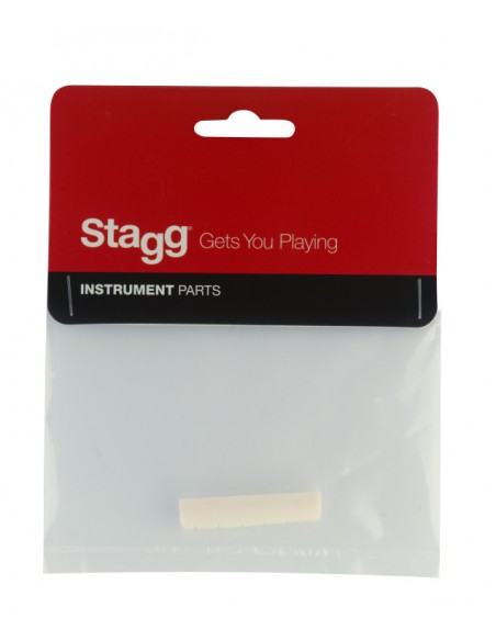 Acoustic guitar nut, pre-slotted, bone