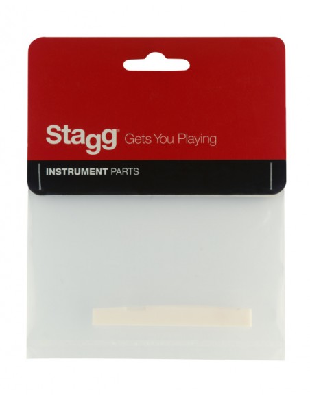 Acoustic guitar saddle, pre-slotted, bone