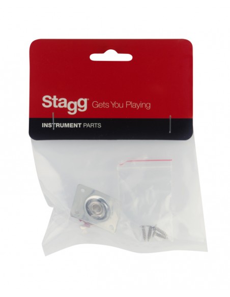 Cable insert for P type electric guitar, chrome finish