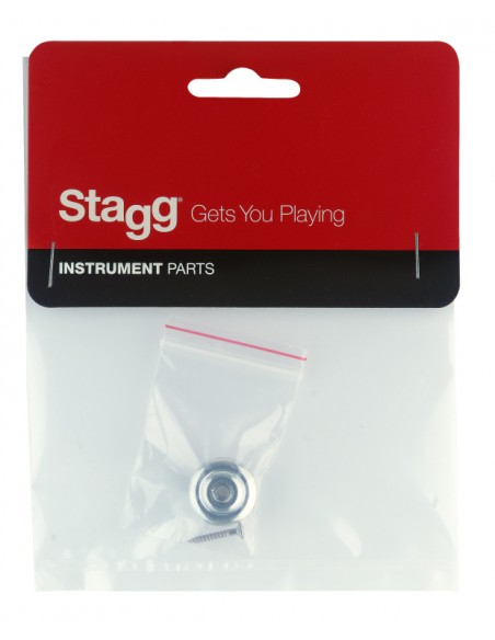 String retainer for electric guitar, round, chrome finish