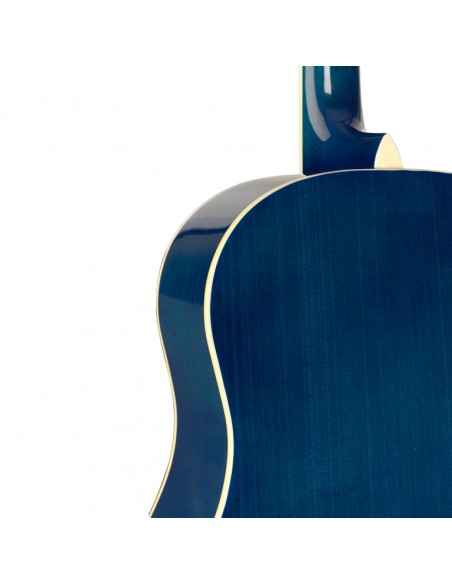 Slope Shoulder dreadnought guitar, transparent blue