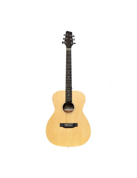 Auditorium guitar with basswood top, natural colour